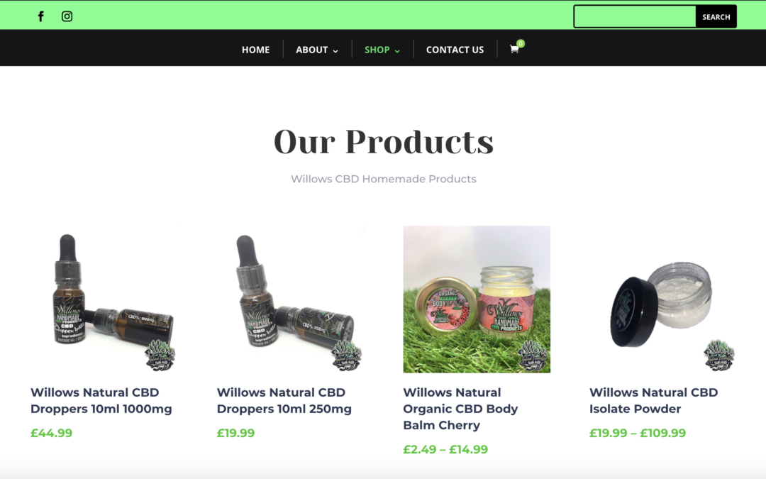 Willows Natural CBD products