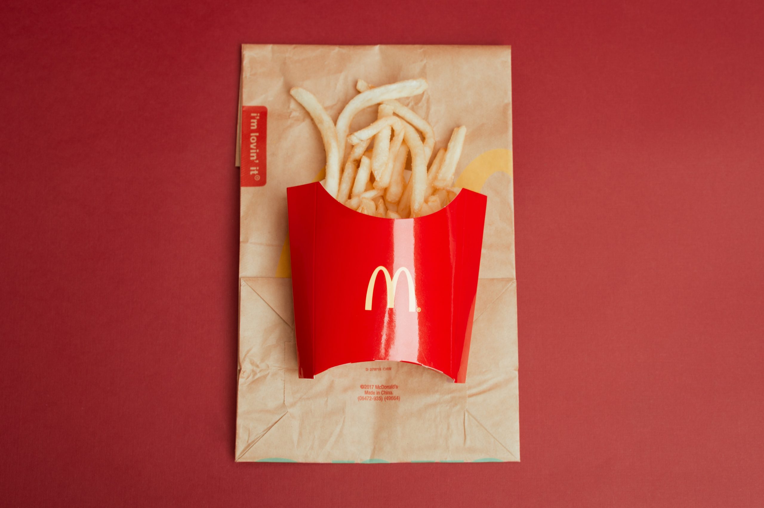Mcdonlads Fries branded with the mcdonalds Logo